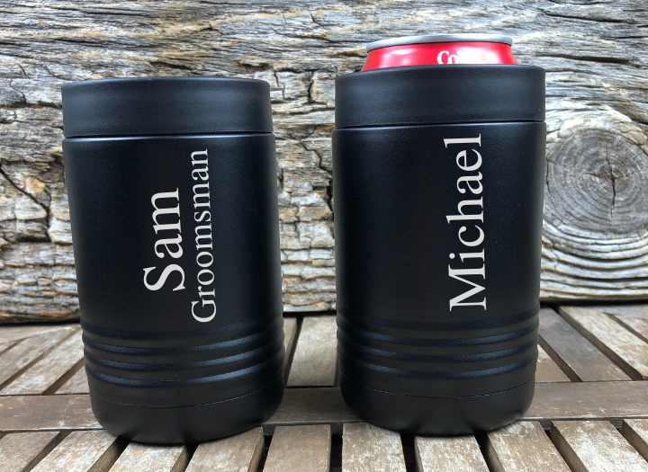 Groomsmen Custom Metal Can Cooler